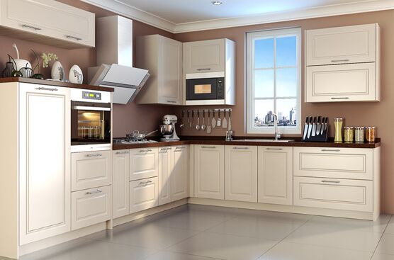 pvc kitchen cabinet white color
